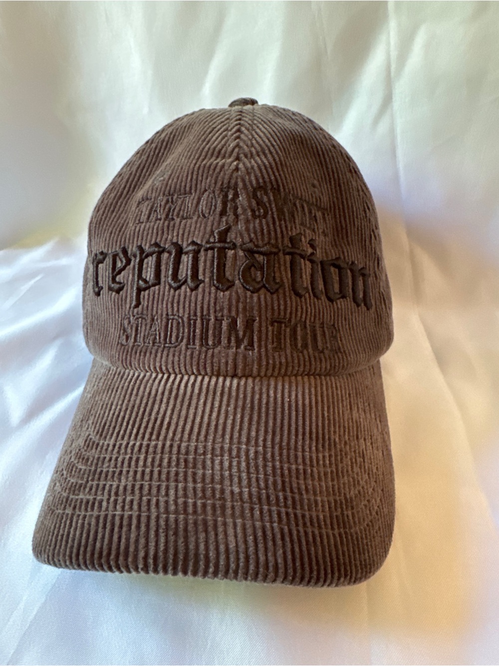 Rare Taylor Swift Cap Adult Grey Corduroy Reputation Concert  Stadium Tour Music